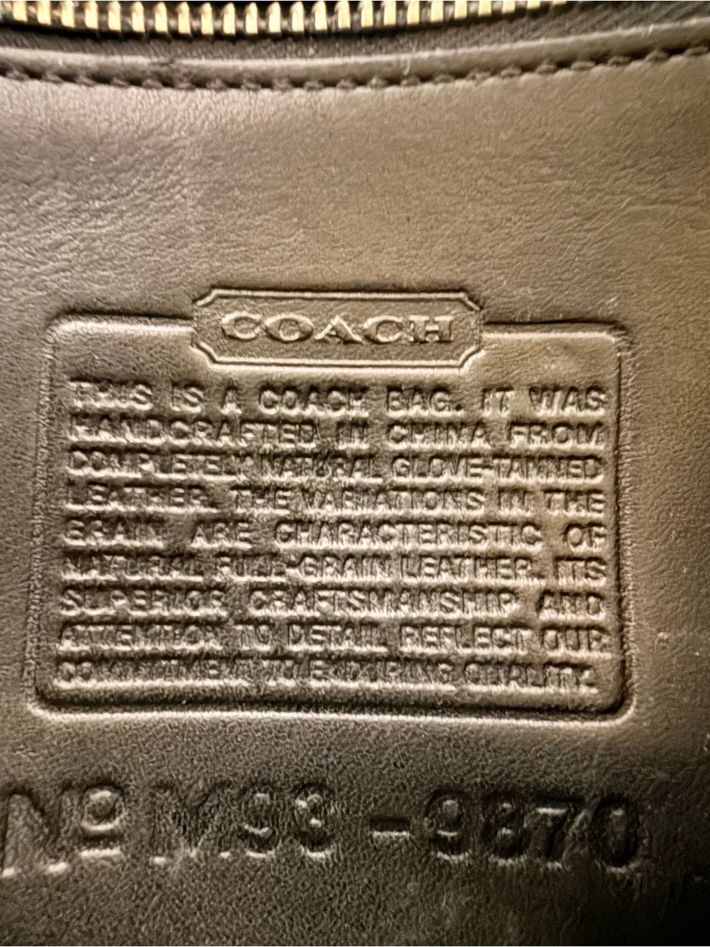 Coach Black Leather Court bag with Gold Turn-Lock rare Court bag vintage 9870 - Picture 4 of 9